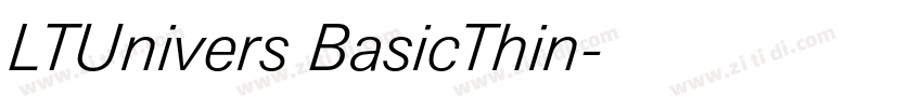 LTUnivers BasicThin字体转换